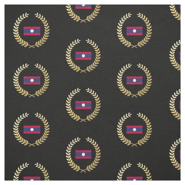 Laos Flag Fabric (Swatch)