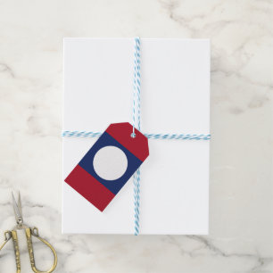 Laos flag gift tags