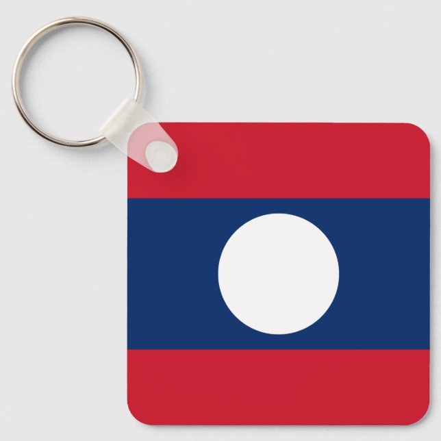 Laos Flag Key Ring (Front)