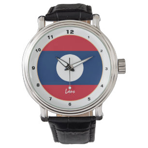 Laos Flag & Laos trendy fashion /design watch