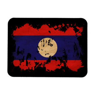 Laos Flag Magnet