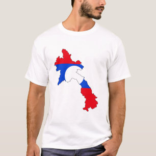 Laos flag map T-Shirt