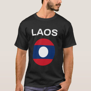 Laos Flag Modern T-Shirt