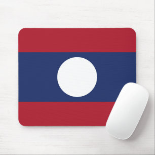 Laos flag mouse pad