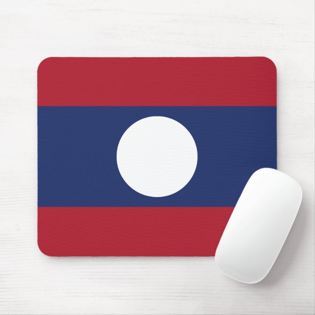 Laos flag mouse pad (With Mouse)