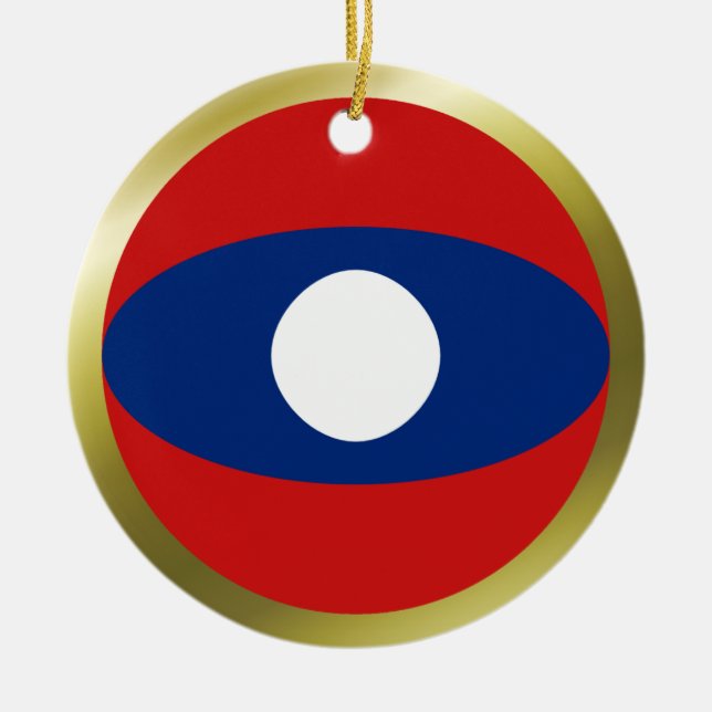 Laos Flag Ornament (Front)