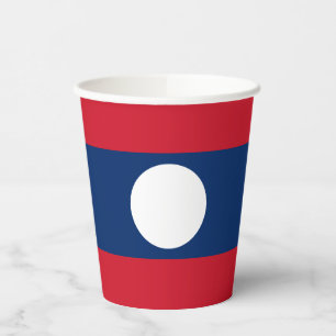 Laos Flag Paper Cups
