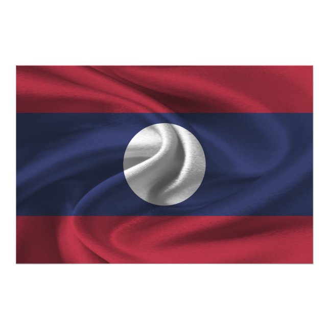 Laos Flag Photo Print (Front)