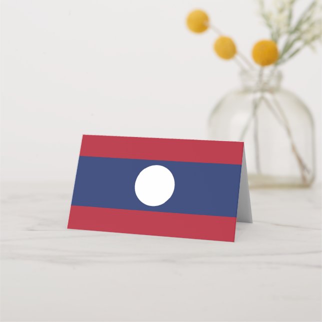 Laos flag place card (Front)
