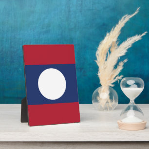 Laos flag plaque