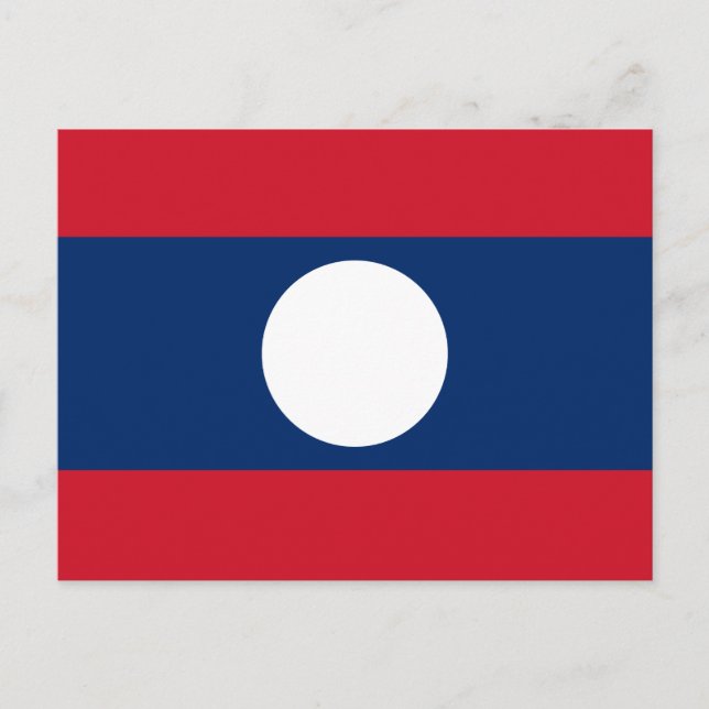 Laos Flag Postcard (Front)