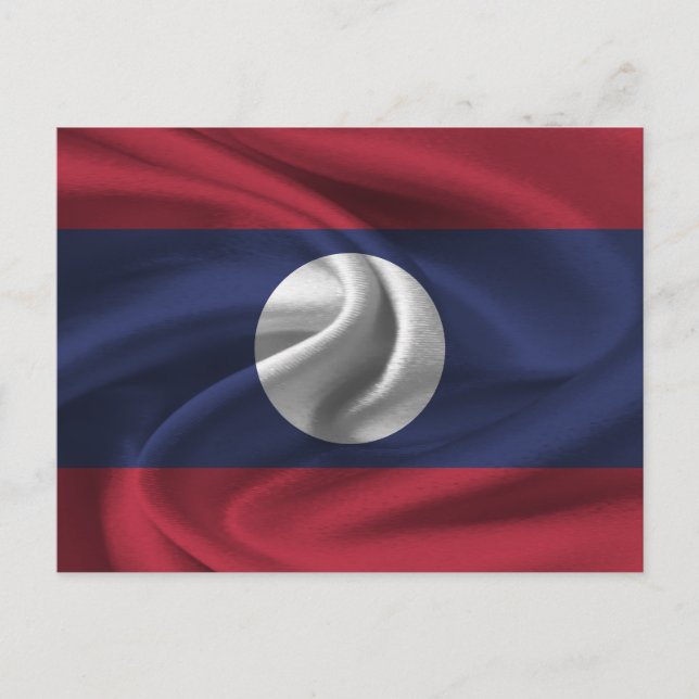 Laos Flag Postcard (Front)
