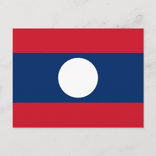 Laos Flag Postcard (Front)