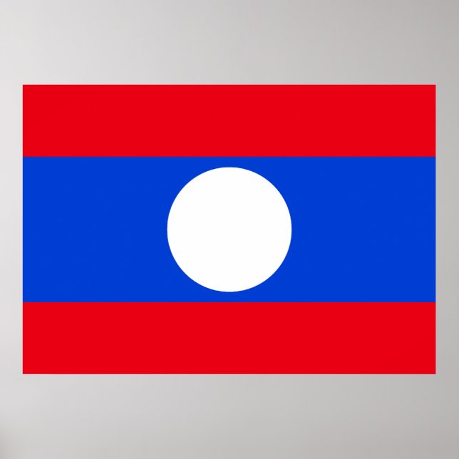 Laos Flag Poster (Front)