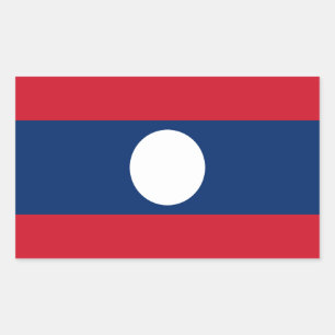 Laos Flag Rectangular Sticker