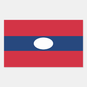 Laos Flag Rectangular Sticker