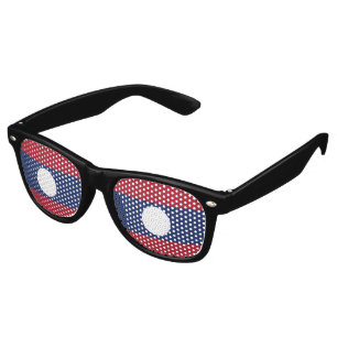 Laos flag retro sunglasses
