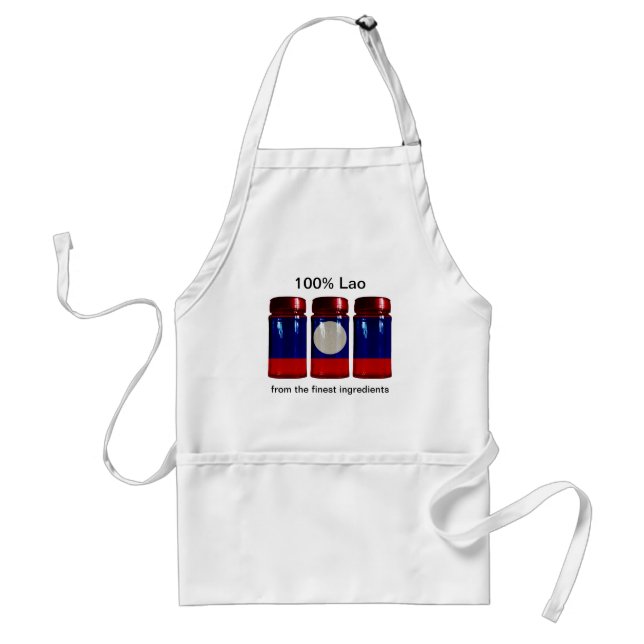 Laos Flag Spice Jars Apron (Front)