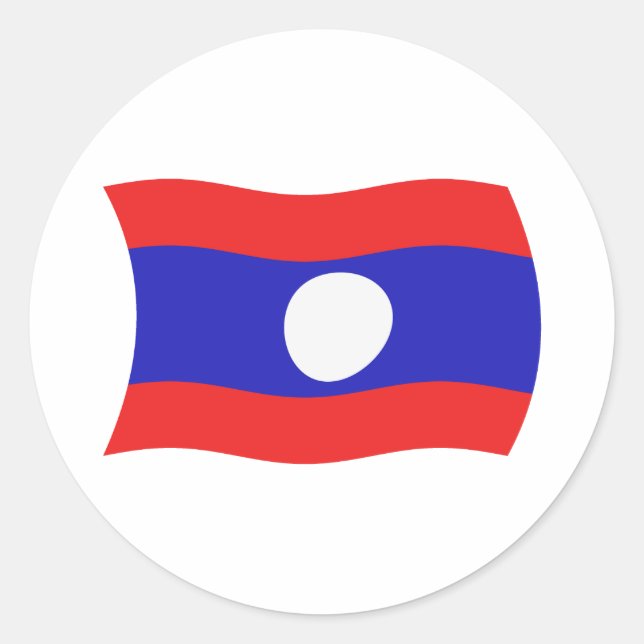 Laos Flag Sticker (Front)