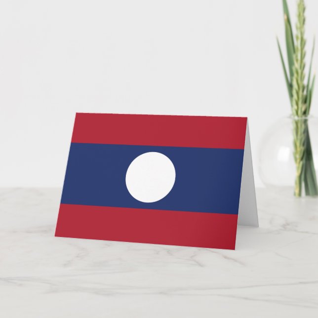 Laos flag thank you card (Front)