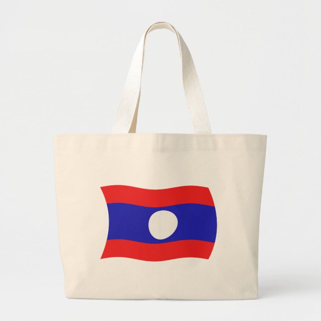 Laos Flag Tote Bag (Front)