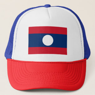 Laos Flag Trucker Hat