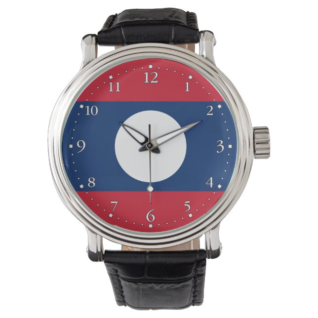 Laos Flag Watch (Front)