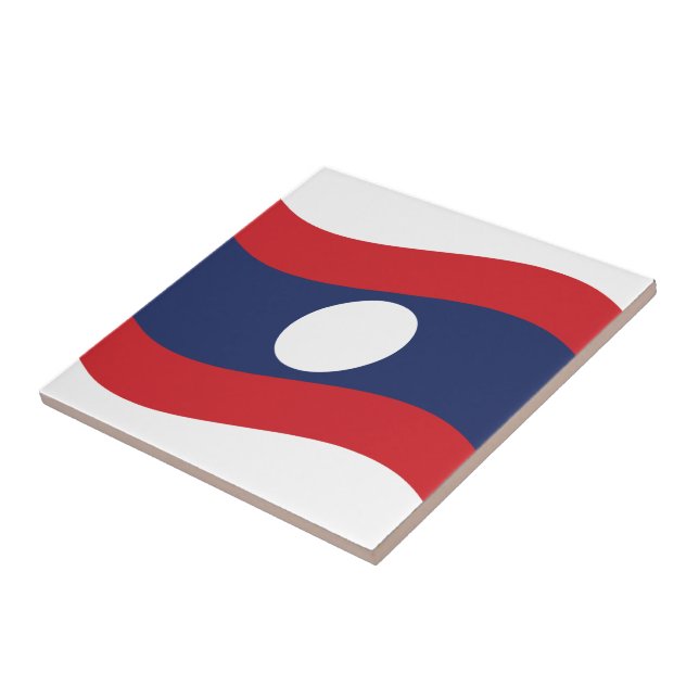 Laos Flag Wave Tile (Side)
