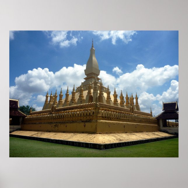 laos golden stupa poster (Front)