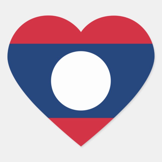 laos heart sticker (Front)