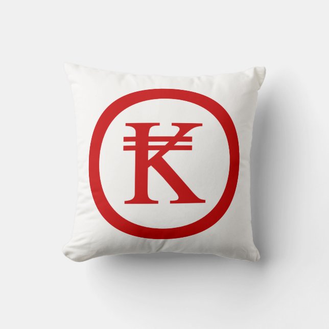 Laos Kip Lao / Laotian Money Sign Cushion (Front)