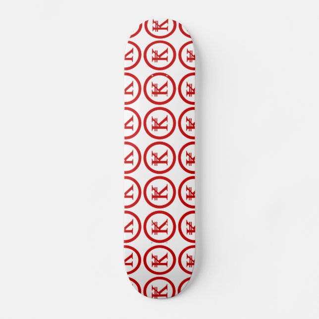 Laos Kip Lao / Laotian Money Sign Skateboard (Front)