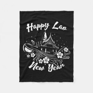 Laos Laotian Happy Lao New Year BUON Mai Lao Fleece Blanket