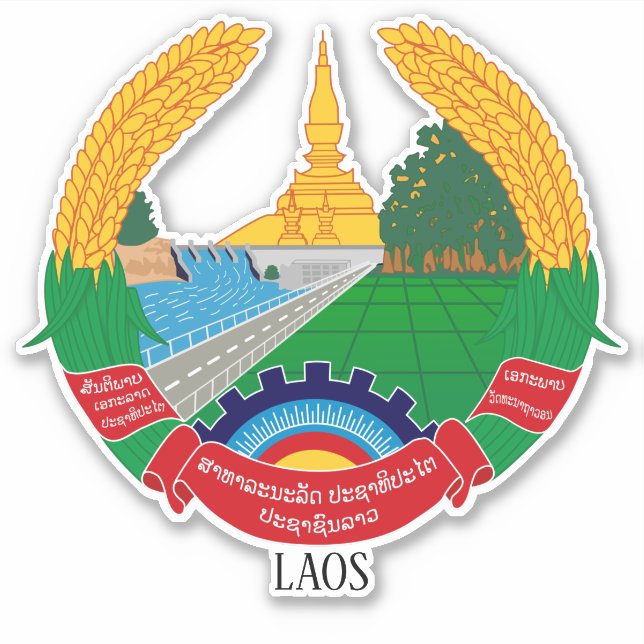 Laos National Emblem Patriotic (Front)
