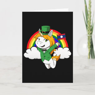 Laos Proud Lao Laotian Flag St. Patricks Day Unico Card