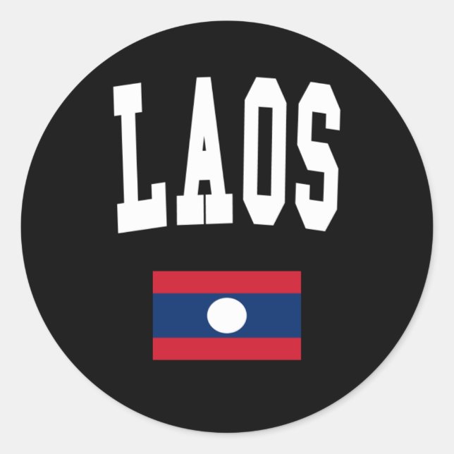 Laos Style Classic Round Sticker (Front)