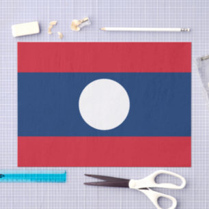 Laos tissue paper, Laos Flag tissue paper