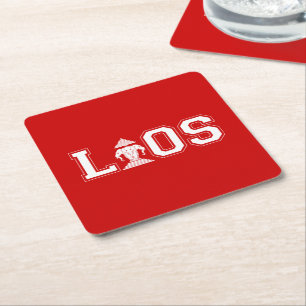 LAOS UNIVERSITY SQUARE PAPER COASTER