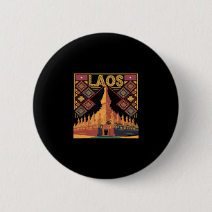 Laos Vacation Lao Laotian Souvenir  6 Cm Round Badge