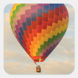 Laos, Vang Vieng. Hot air balloon Square Sticker