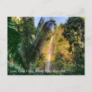 Laos, Vang Vieng, Kaeng Nyui Waterfall Postcard