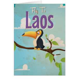 Laos Vintage vacation Poster