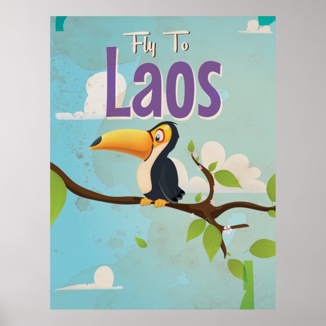 Laos Vintage vacation Poster (Front)