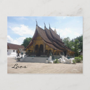 laos wat postcard
