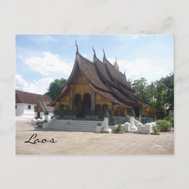 laos wat postcard (Front)