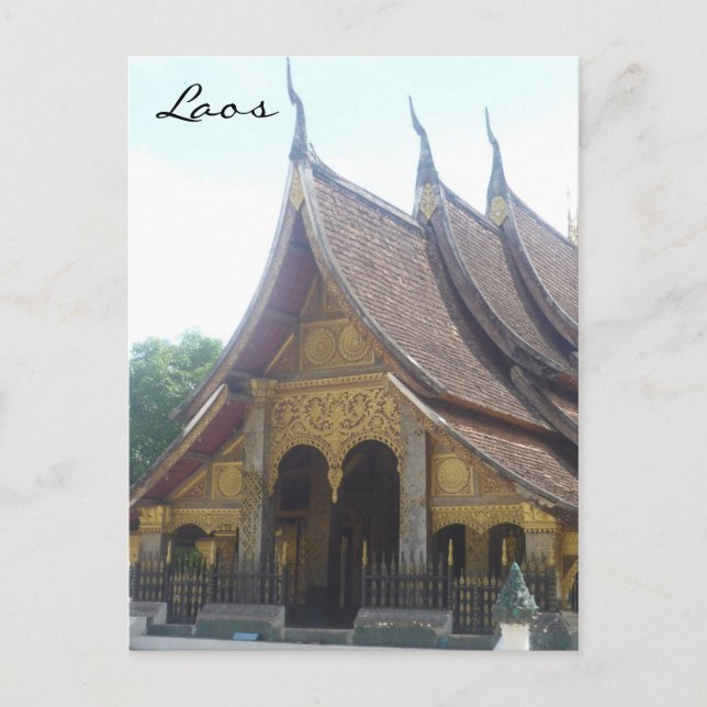 laos wat roof postcard (Front)