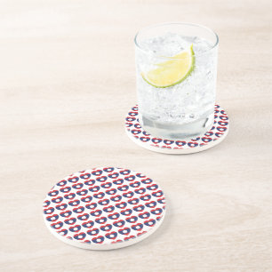Laotian Heart Flag Coaster