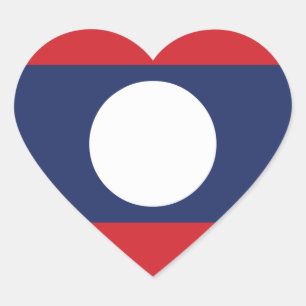 Laotian Heart Flag Sticker