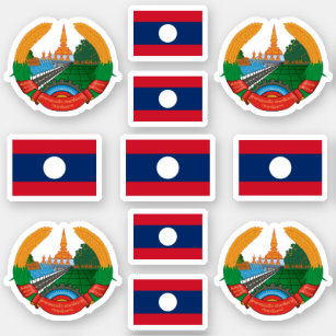 Laotian national symbols /coat of arms and flag