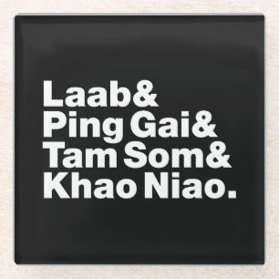 Laotian Street Food Glass Coaster